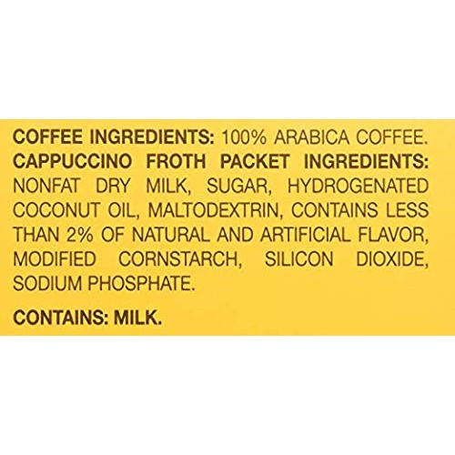 Gevalia Cappuccino Keurig K Cup Pods With Froth Packets 18 Coun