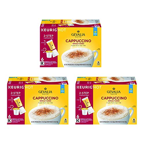 Gevalia Cappuccino Keurig K Cup Pods With Froth Packets 18 Coun