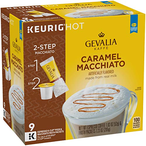 Gevalia Caramel Macchiato Espresso K-Cup Coffee Pods &Amp; Froth Pac