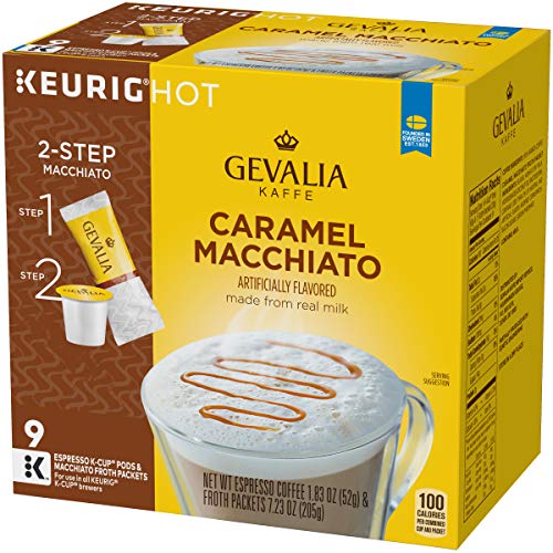 Gevalia Caramel Macchiato Espresso K-Cup Coffee Pods &Amp; Froth Pac