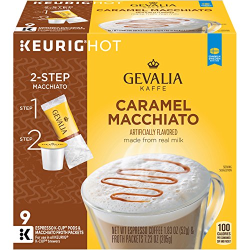 Gevalia Caramel Macchiato Espresso K-Cup Coffee Pods &Amp; Froth Pac