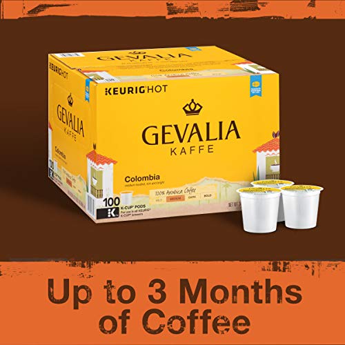 Gevalia Colombia Blend Medium Roast K-Cup Coffee Pods 100 Pods