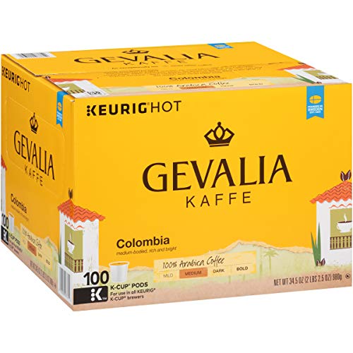 Gevalia Colombia Blend Medium Roast K-Cup Coffee Pods 100 Pods