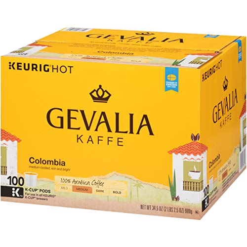 Gevalia Colombia Blend Medium Roast K-Cup Coffee Pods 100 Pods