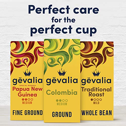 Gevalia Colombia Medium Roast Ground Coffee 12 Oz Bag, Pack Of 6
