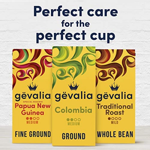 Gevalia Colombia Medium Roast Ground Coffee 12 Oz Bag, Pack Of 6