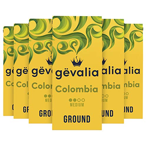 Gevalia Colombia Medium Roast Ground Coffee 12 Oz Bag, Pack Of 6