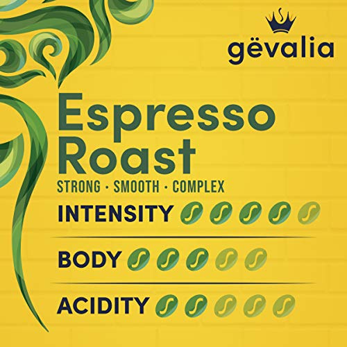 Gevalia Espresso Dark Roast Ground Coffee 12 Oz Bags, Pack Of 6