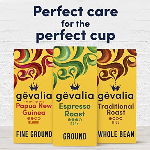Gevalia Espresso Dark Roast Ground Coffee 12 Oz Bags, Pack Of 6