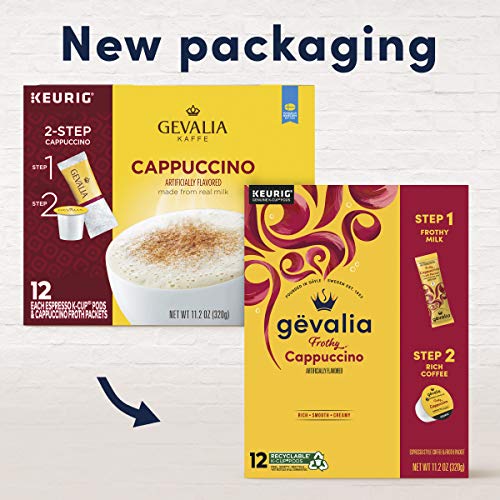 Gevalia Frothy 2-Step Cappuccino Espresso K-Cup Coffee Pods &Amp; Fr