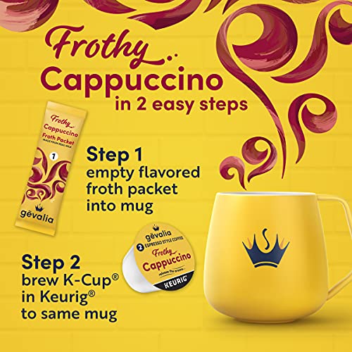 Gevalia Frothy 2-Step Cappuccino Espresso K-Cup Coffee Pods &Amp; Fr