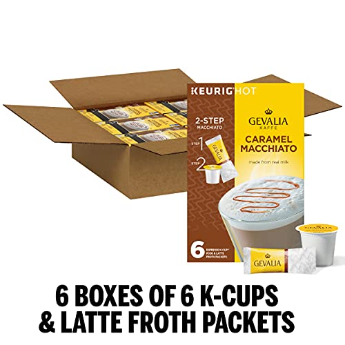 Gevalia Frothy 2-Step Caramel Macchiato Espresso K-Cup Coffee Po