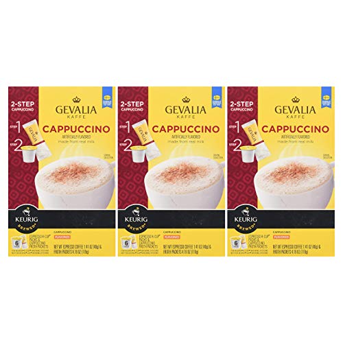 Gevalia K-Cup Pods With Froth Packet, Cappuccino, 6 Ct 18 Count