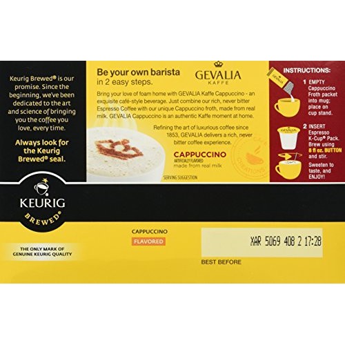 Gevalia Kaffe K-Cup And Froth Packets, 6 Count - Pack Of 2 - Ca