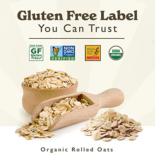 GF Harvest Gluten Free Organic Rolled Oats, 32 Ounce Bag, Pack of 2
