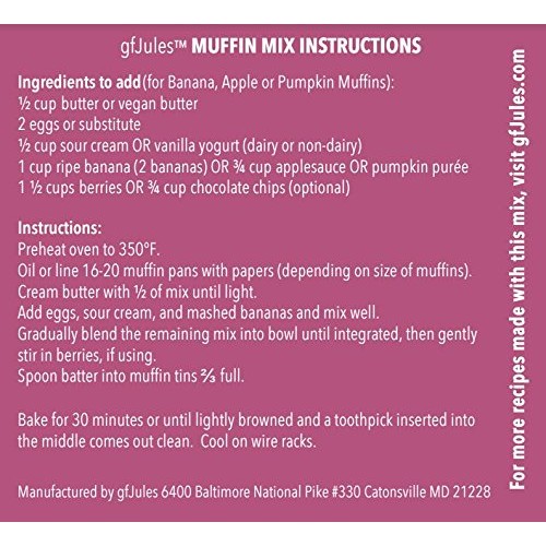 Gfjules Gluten Free Muffin Mix - Voted #1 By Gf Consumers, 0.85