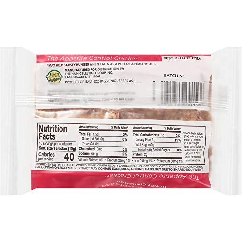 GG Scandinavian Fiber Crispbread, Honey Cinnamon, 3.5 Oz Pack o...
