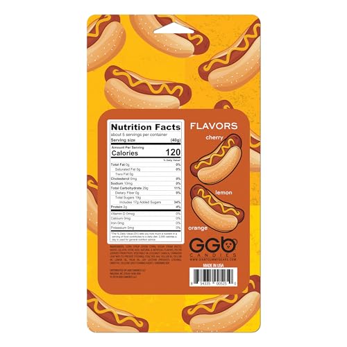 Gummy Hotdog - Cherry, Orange, Lemon & Sour Apple Flavored Fun b...