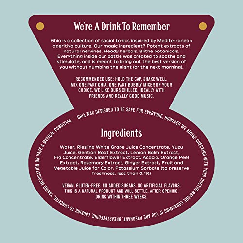 Ghia Non-Alcoholic Apéritif - 500Ml 1-Pack | Botanical Mediter