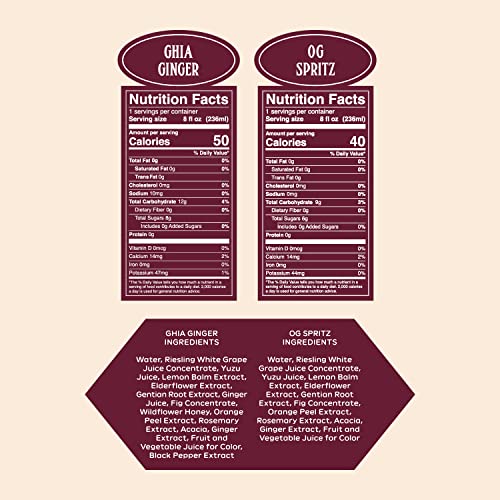 Ghia Non-Alcoholic Le Spritz OG Spritz & Ginger Variety 4-Pack...
