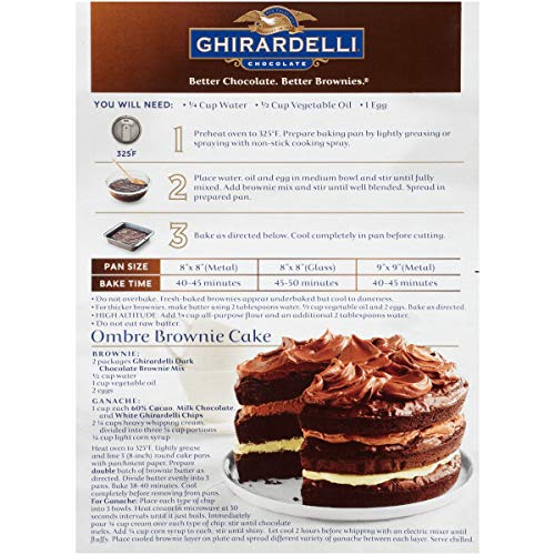Ghirardelli Brownie Mix, Dark Chocolate, 20 Oz