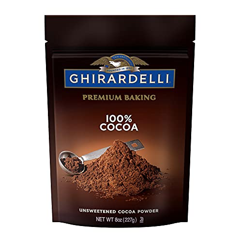 Ghirardelli Chocolate Unsweetened Cocoa Pouch, 8 Ounce