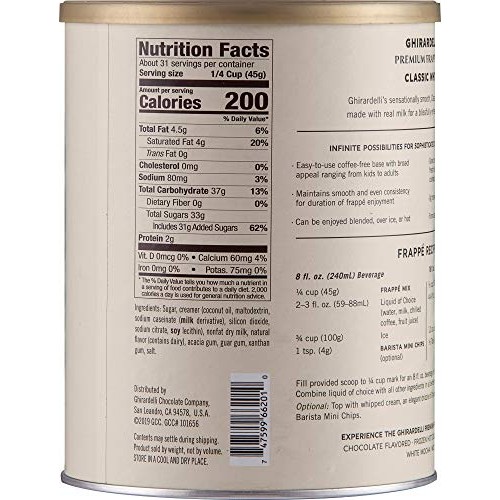 Ghirardelli Beverage Mix, Classic White 50 Ounce.