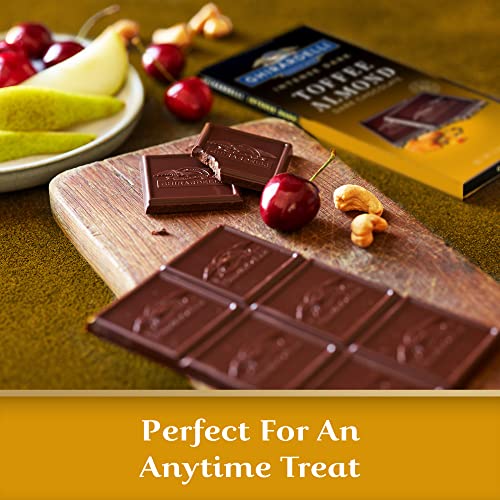 GHIRARDELLI Intense Dark Chocolate Bar, Toffee Almond, 3.5 Oz Ba...