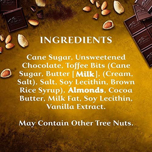 GHIRARDELLI Intense Dark Chocolate Bar, Toffee Almond, 3.5 Oz Ba...