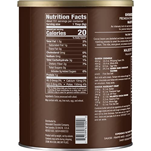 Ghirardelli Majestic Premium Cocoa Powder, 32 Ounce Can Pack of... Ghirardelli Majestic Premium Cocoa Powder, 32 Ounce Can Pack of...