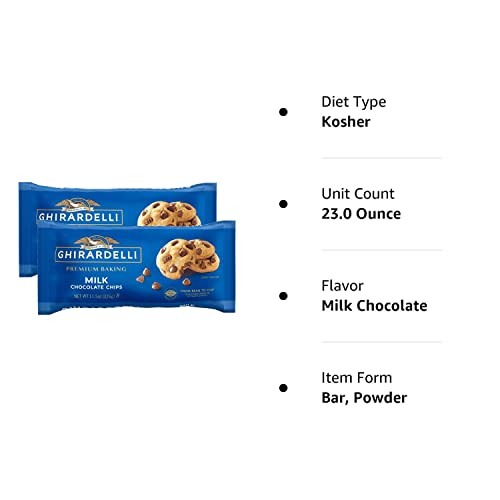 Ghirardelli Milk Chocolate Baking Chips 11.5 oz. Pack of 2