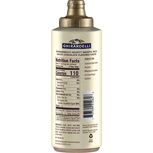 Ghirardelli Premium Sauce White Chocolate Flavored 16 Oz Squeeze