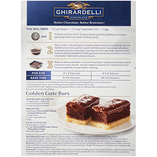 Ghirardelli Salted Caramel Brownie, 16-Ounce Boxes Pack Of 12