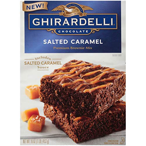 Ghirardelli Salted Caramel Brownie, 16-Ounce Boxes Pack Of 12