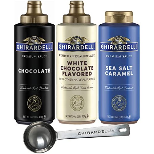 Ghirardelli Sea Salt Caramel, Chocolate and White Chocolate Flav...
