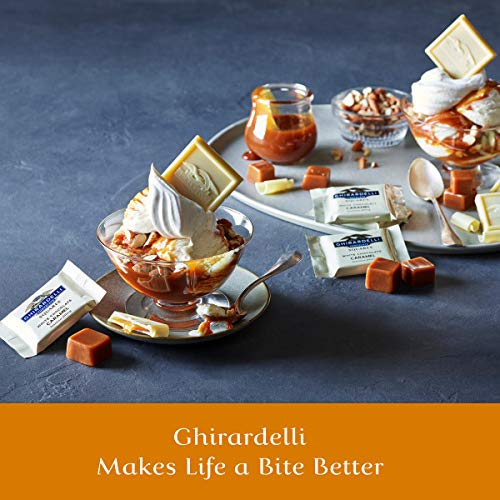 GHIRARDELLI White Chocolate Caramel Squares, 5 Oz Bag Pack of 6