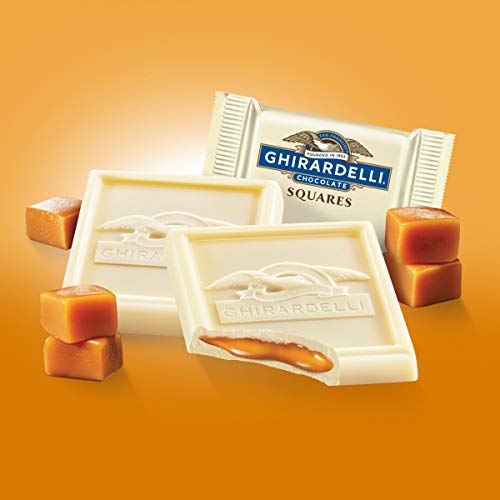 GHIRARDELLI White Chocolate Caramel Squares, 5 Oz Bag Pack of 6