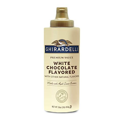 Ghirardelli White Chocolate Flavored Sauce Squeeze Bottle, White...