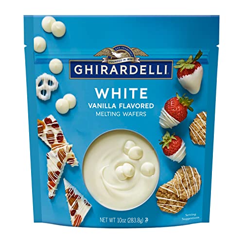 Ghirardelli White Vanilla Flavored Melting Wafers, 10 OZ Bag 6 ...