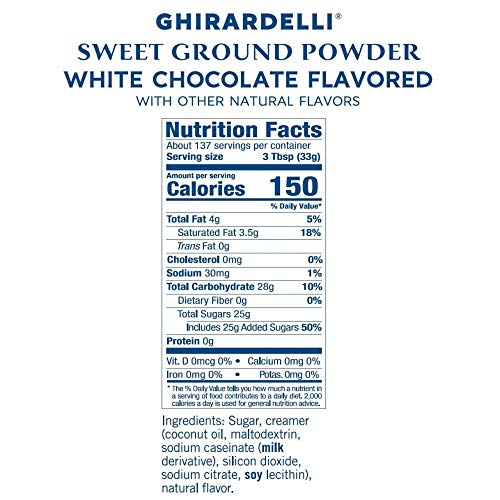 Ghirardelli Sweet Ground White Chocolate Flavored Beverage Mix,