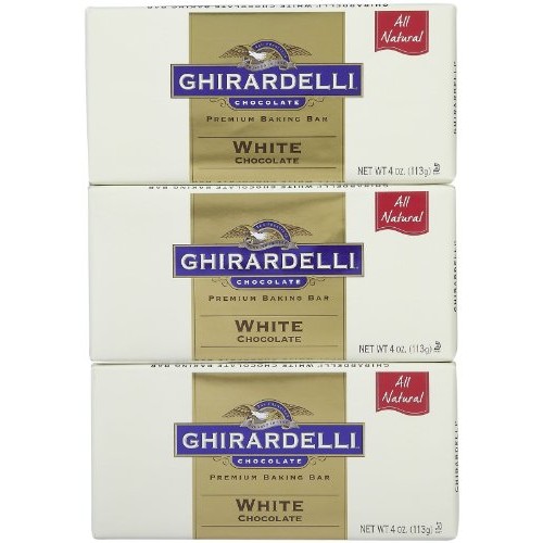 Ghirardelli Chocolate Baking Bar, White Chocolate, 4-Ounce Bars