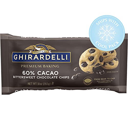Ghirardelli Chocolate Baking Chips, Bittersweet Chocolate, 10 Oz