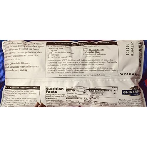 Ghirardelli Chocolate Premium Baking Chips Bundle: 1 Bag Each Of
