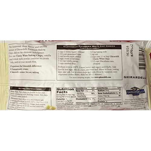 Ghirardelli Chocolate Premium Baking Chips Bundle: 1 Bag Each Of