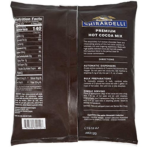 Ghirardelli Chocolate - Premium Hot Cocoa 2 Lb Pouch - With Excl