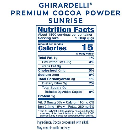 Ghirardelli Chocolate Sunrise Cocoa Powder, 25-Pound Box