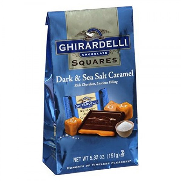 Ghirardelli Dark &Amp; Sea Salt Caramel Chocolate Squares, 5.32 Oz