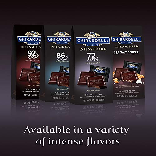 Ghirardelli Intense Dark Chocolate Squares, 92% Cacao Moonlight