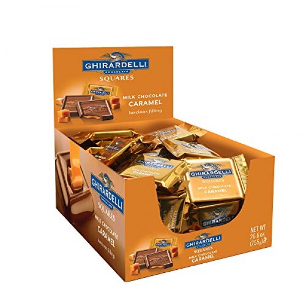 Ghirardelli Milk & Caramel Chocolate Squares, 0.53 Ounce, 50 count
