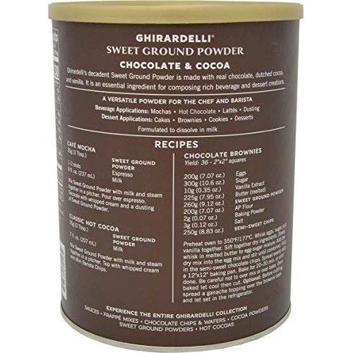 Ghirardelli - Sweet Ground Chocolate &Amp; Cocoa Gourmet Powder 3 Lb